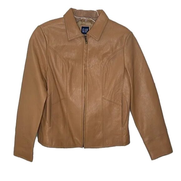 🆕 GAP Leather Jacket Size S - Picture 5 of 5